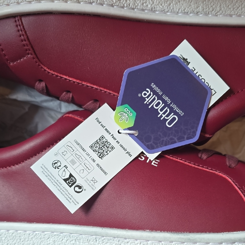 Lacoste Men's Burgundy Sneakers - Picture 13 of 13